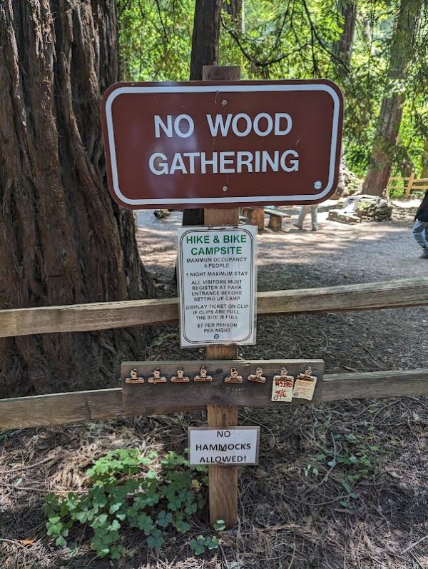 Hike and Bike Campsites in Campground