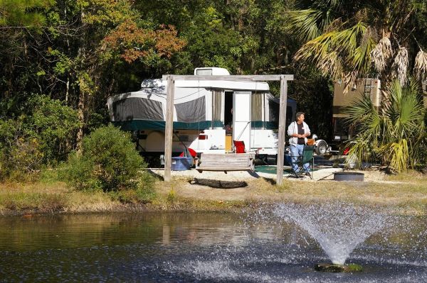 Camping at James Island County Park